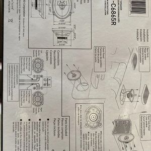 Kenwood 250 watt speakers 6 way speakers!!Never used! Two speakers.